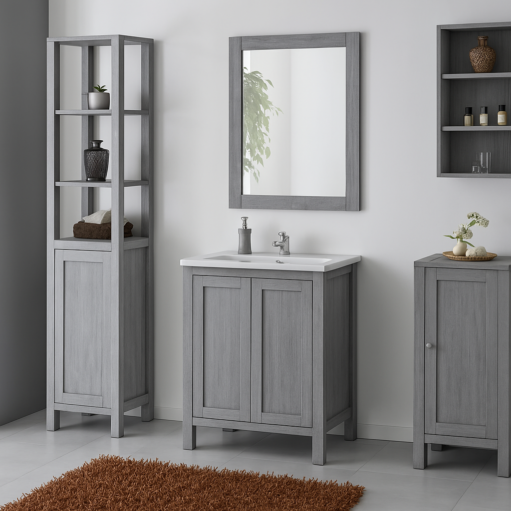 Ensemble Salle de Bain en Bois Élégant