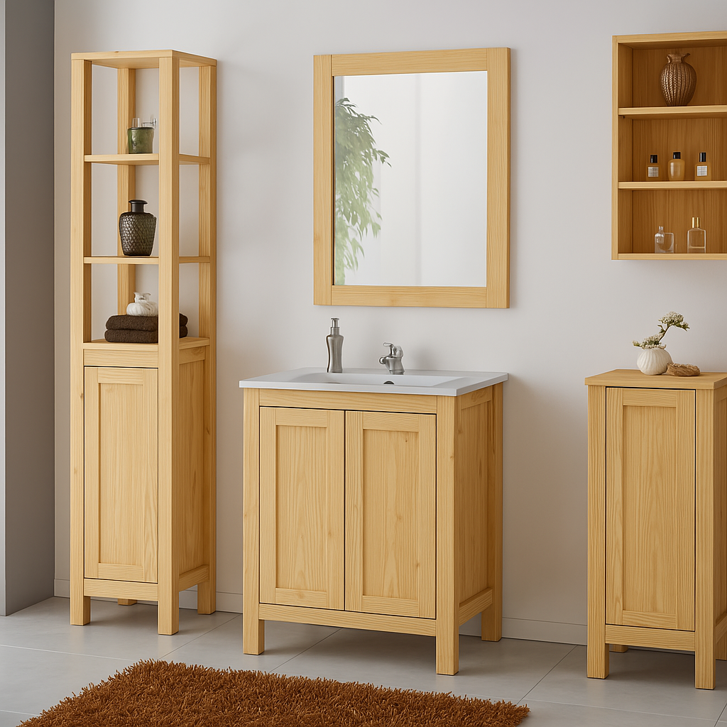 Ensemble Salle de Bain en Bois Élégant