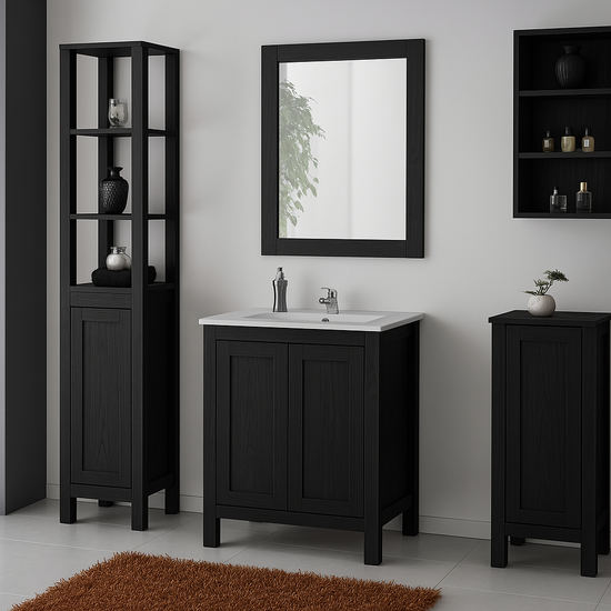 Ensemble Salle de Bain en Bois Élégant