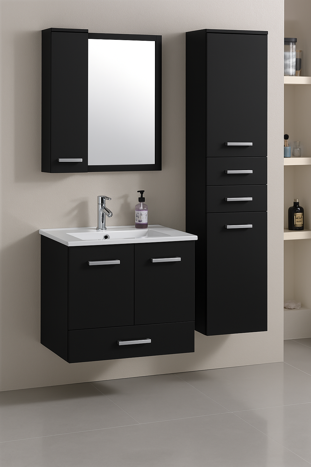 Ensemble Meuble Vasque Moderne Bois