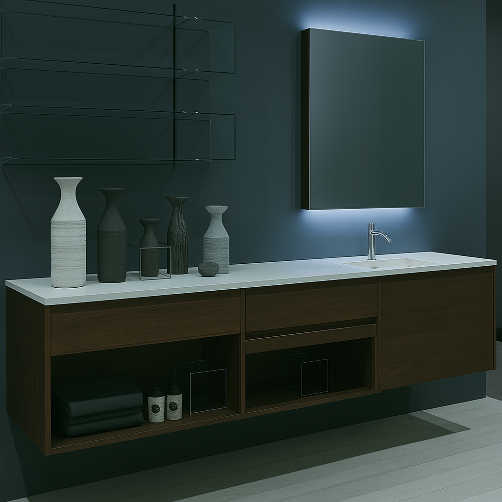 Meuble Vasque Moderne en Bois