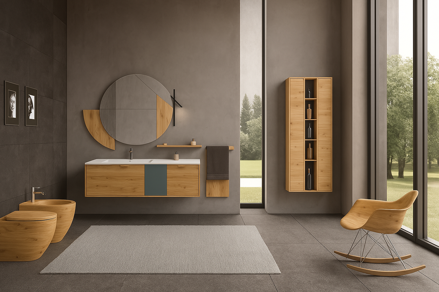 Ensemble Salle de Bain Moderne Bois
