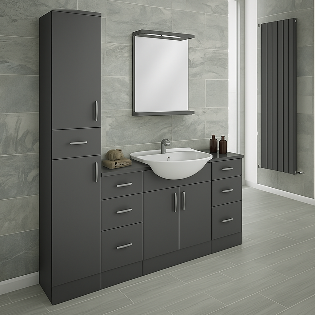 Ensemble Meuble Vasque Miroir et Colonne