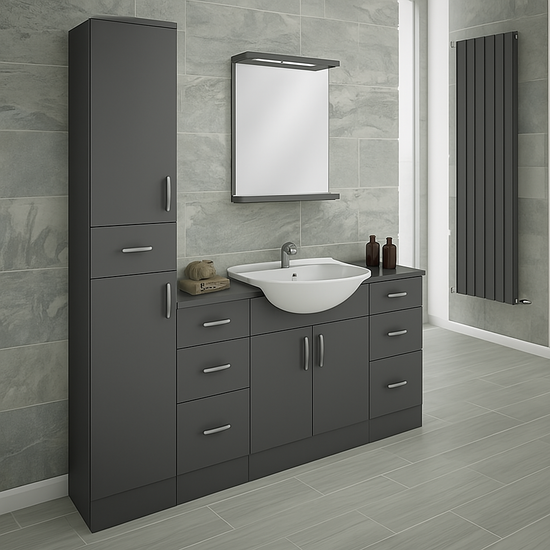 Ensemble Meuble Vasque Miroir et Colonne