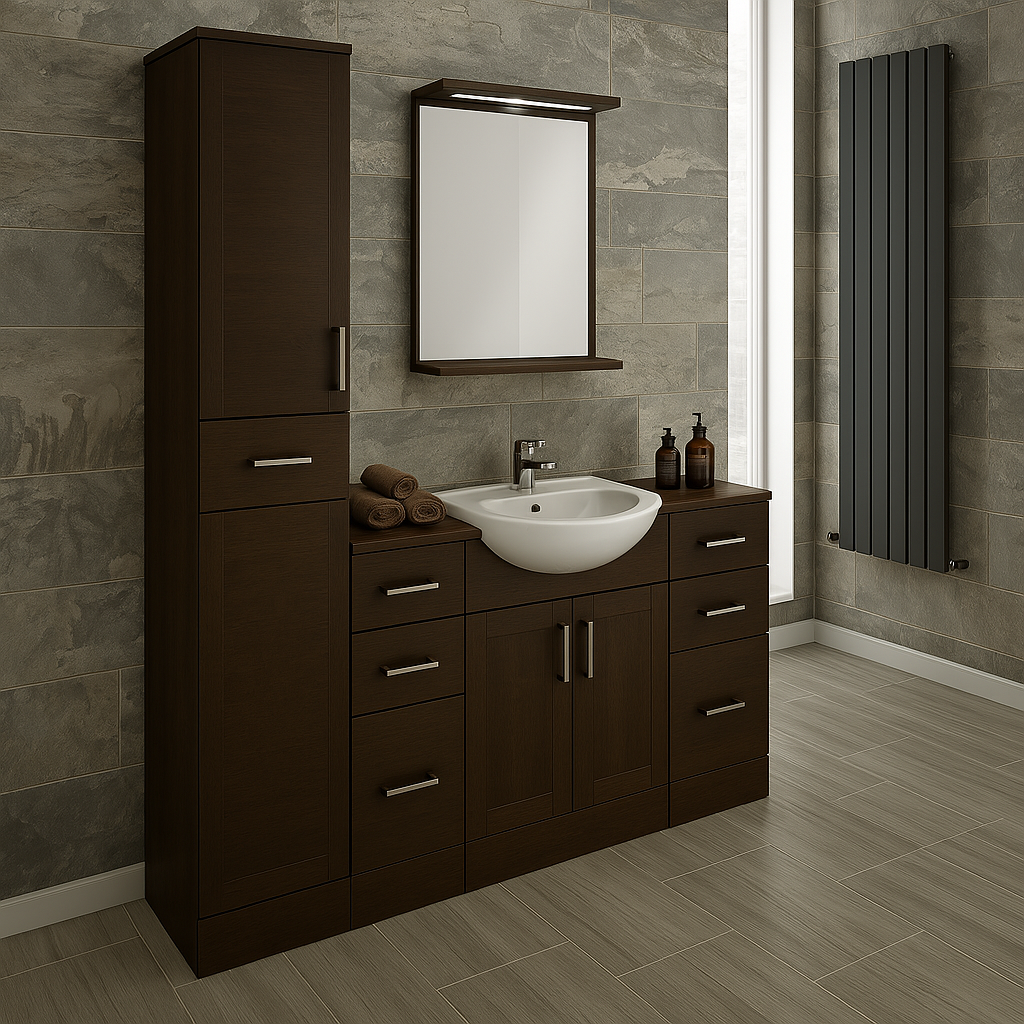Ensemble Meuble Vasque Miroir et Colonne