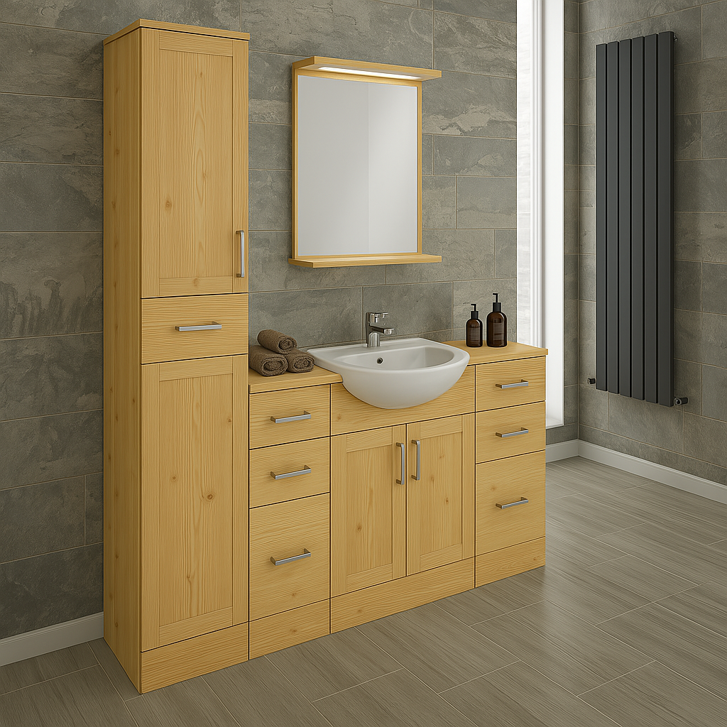 Ensemble Meuble Vasque Miroir et Colonne