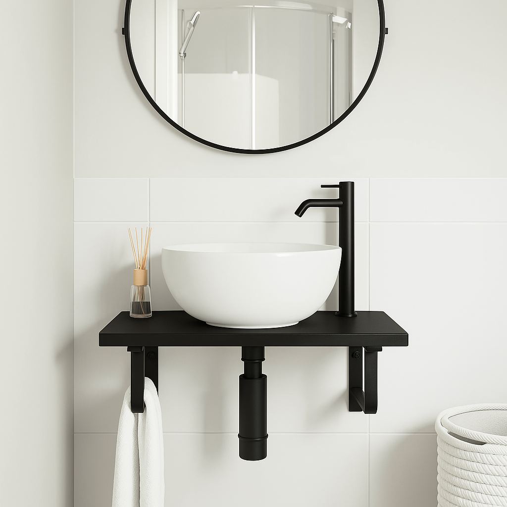 Étagère de lavabo murale
