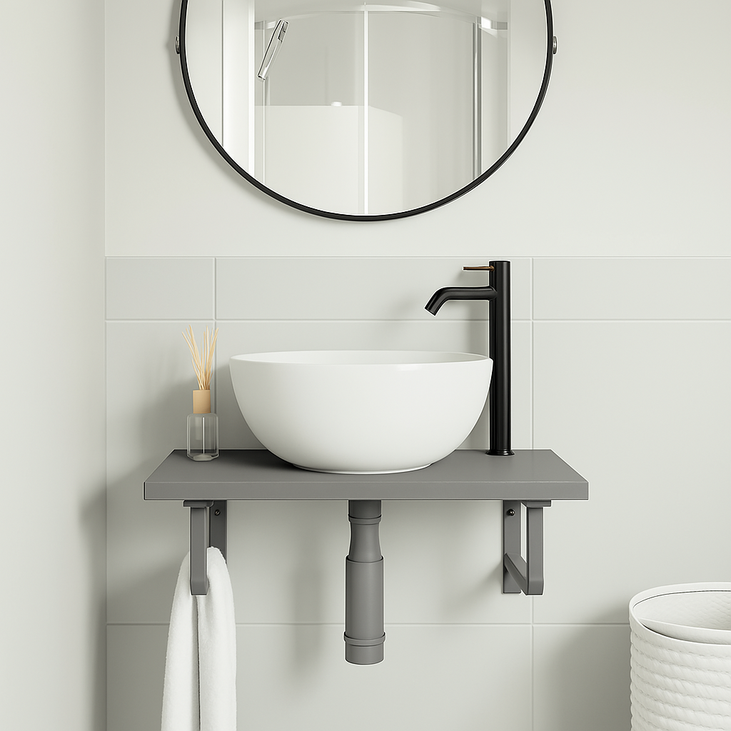 Étagère de lavabo murale