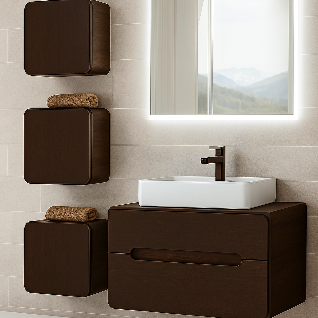 Ensemble Salle de Bain Moderne Bois