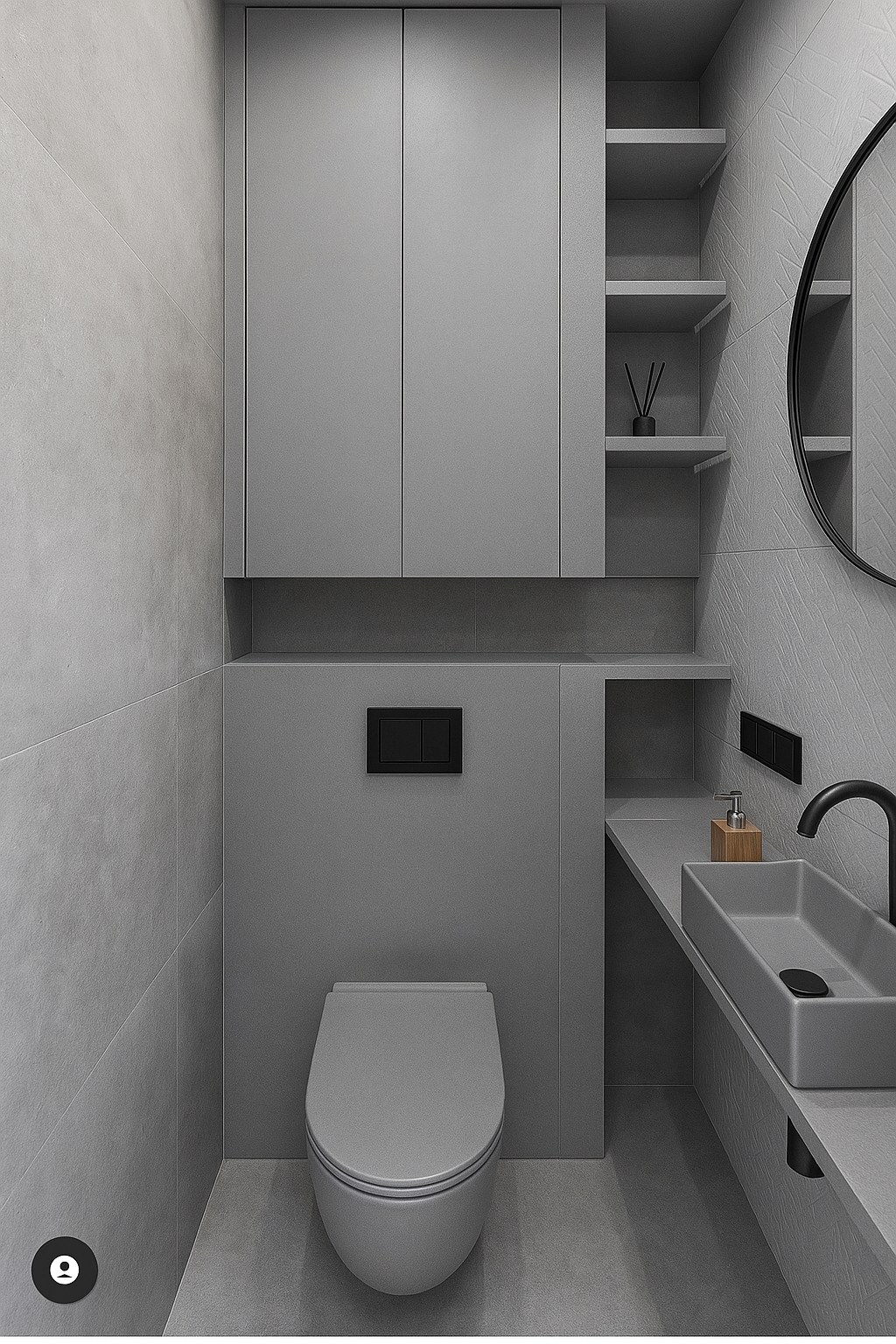 Ensemble WC Moderne en Bois