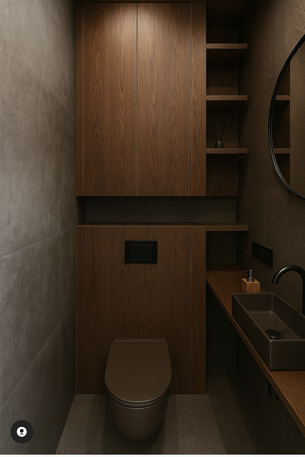 Ensemble WC Moderne en Bois