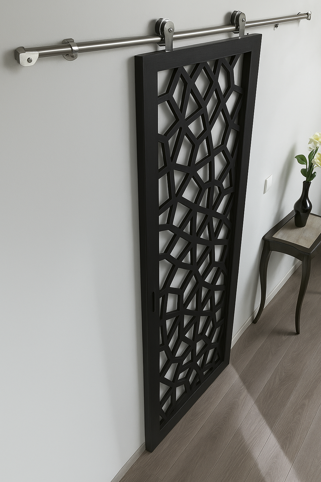 Porte Coulissante Design Géométrique