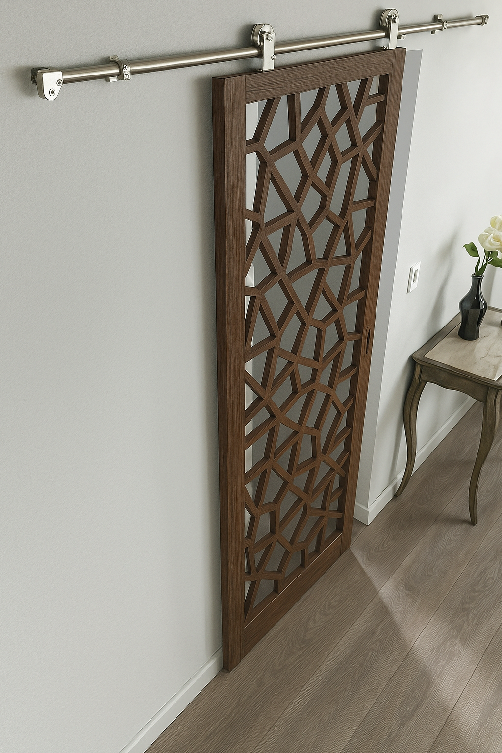 Porte Coulissante Design Géométrique