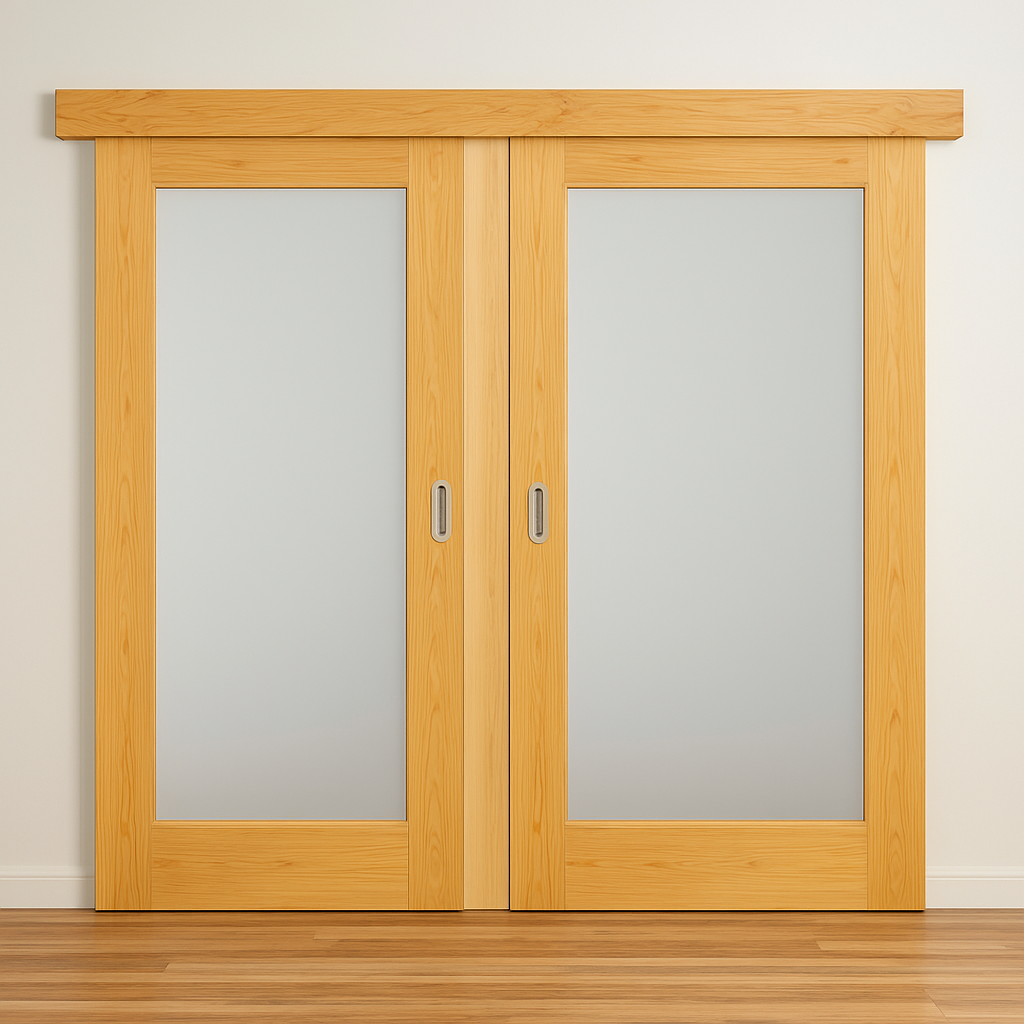 Porte coulissante en bois sur mesure v1
