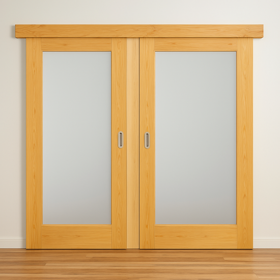 Porte coulissante en bois sur mesure v1