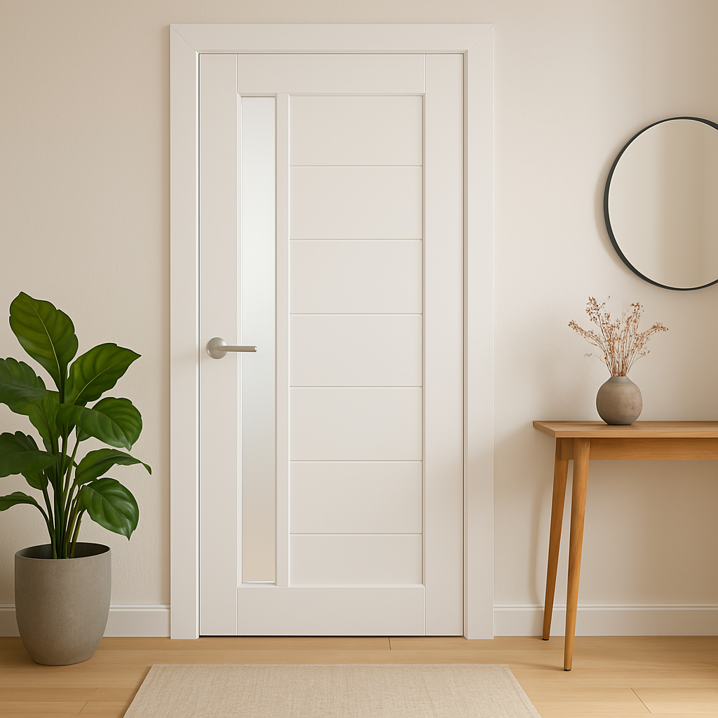 Porte vitrée en Bois massif v3 - vernis