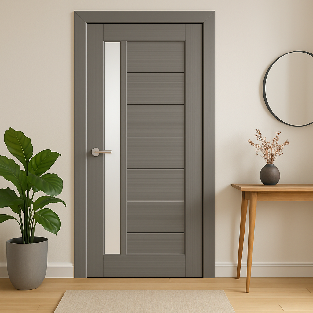 Porte vitrée en Bois massif v3 - vernis