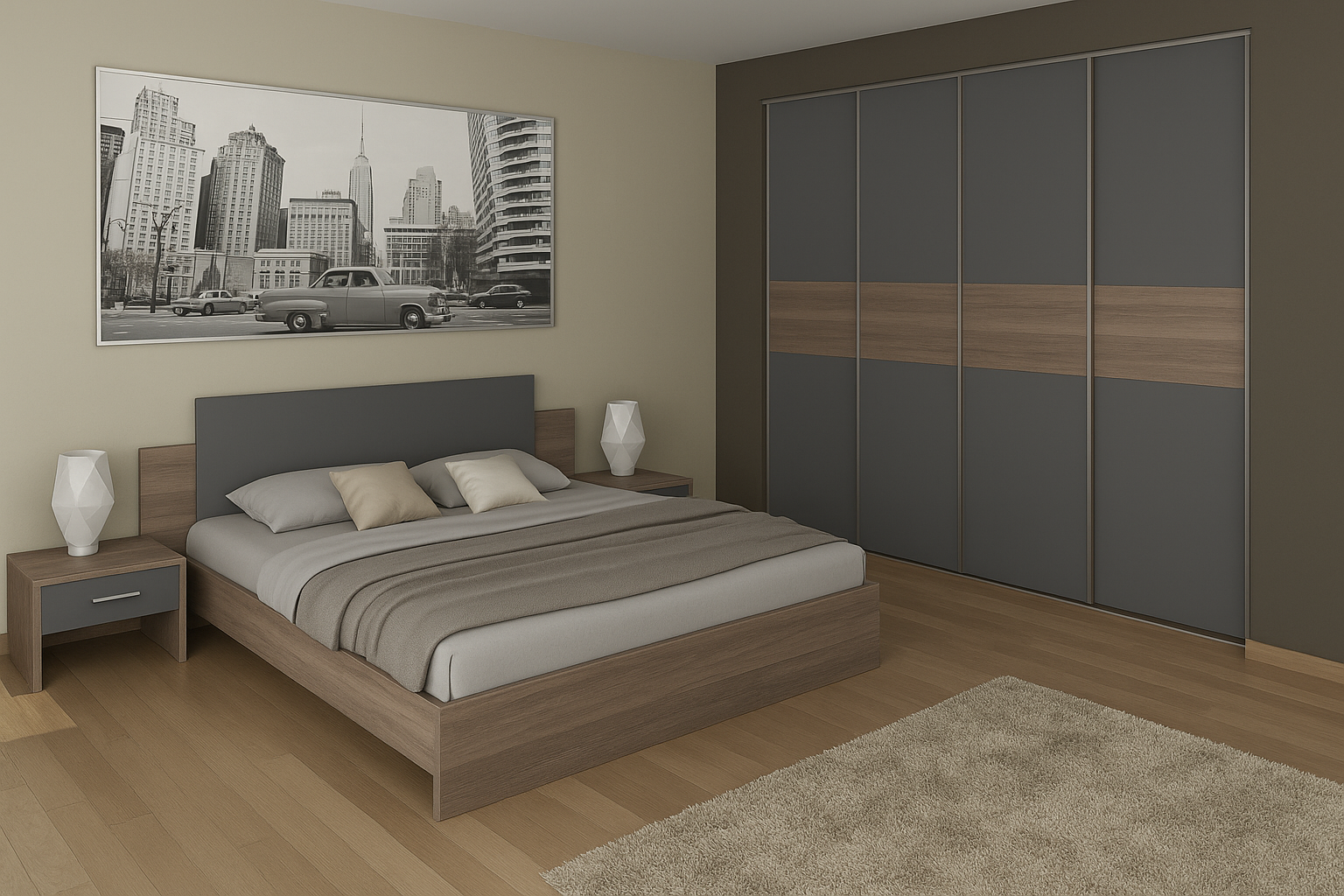 chambre a coucher avec dressing encastre