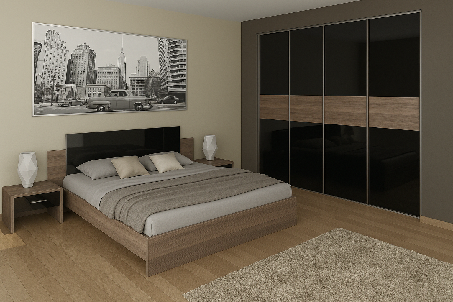 chambre a coucher avec dressing encastre