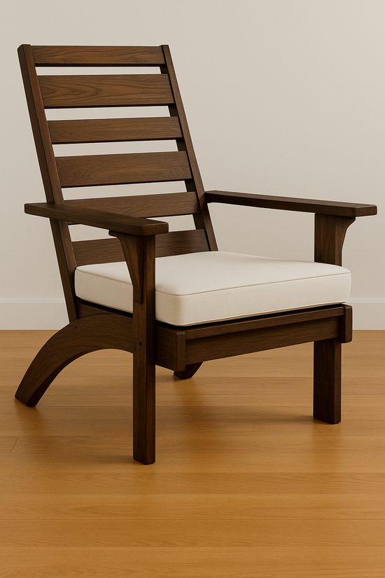 Chaise longue en bois moderne