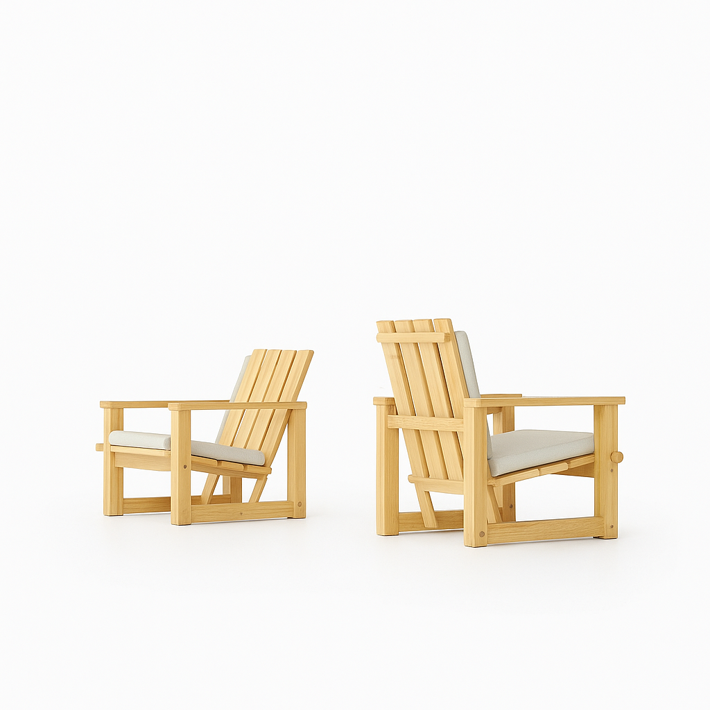 Chaises en bois modernes et confortables