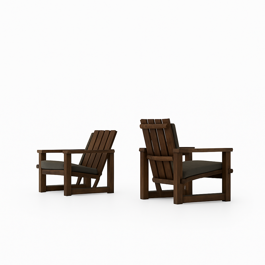 Chaises en bois modernes et confortables