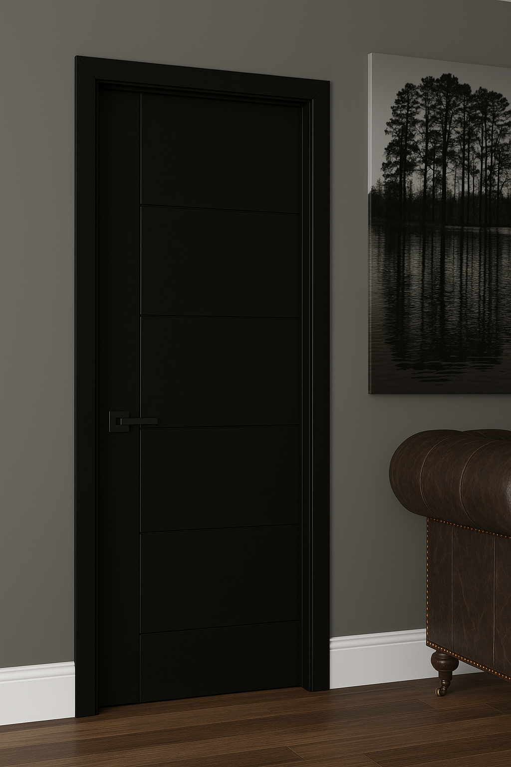 Porte sur mesure élégante et moderne
