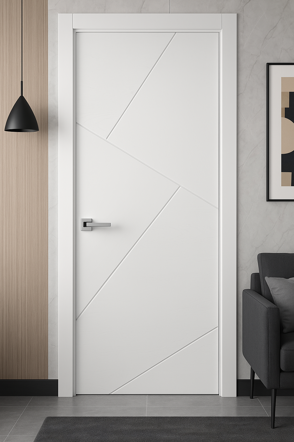 Porte sur mesure élégante et moderne