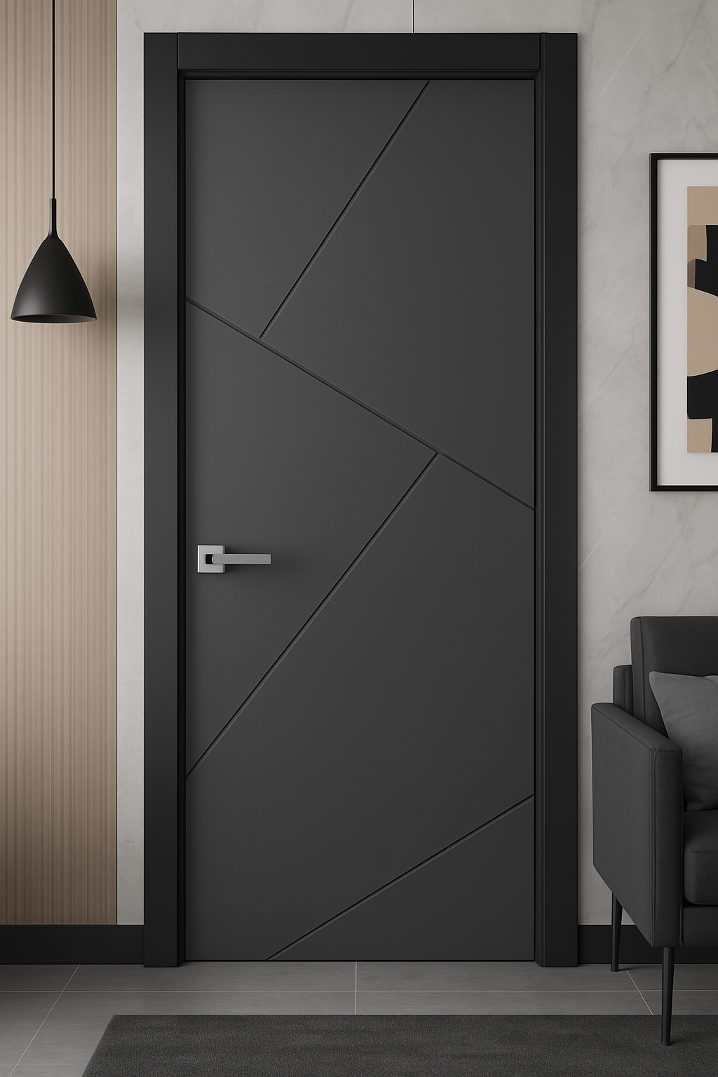 Porte sur mesure élégante et moderne