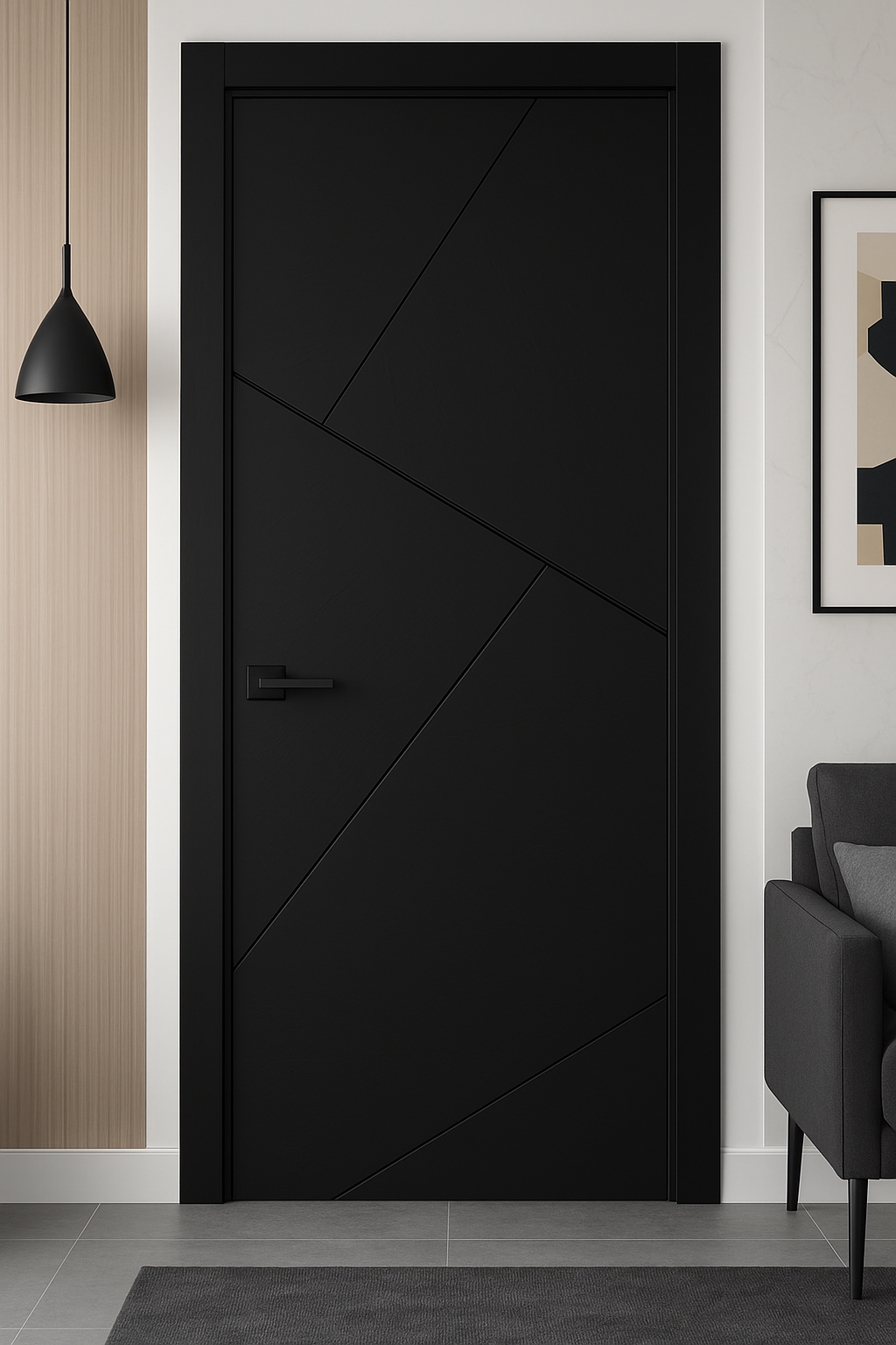 Porte sur mesure élégante et moderne
