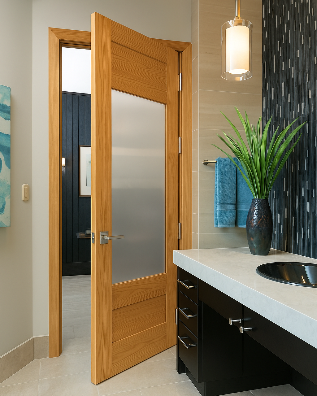 Porte sur mesure élégante et fonctionnelle v4