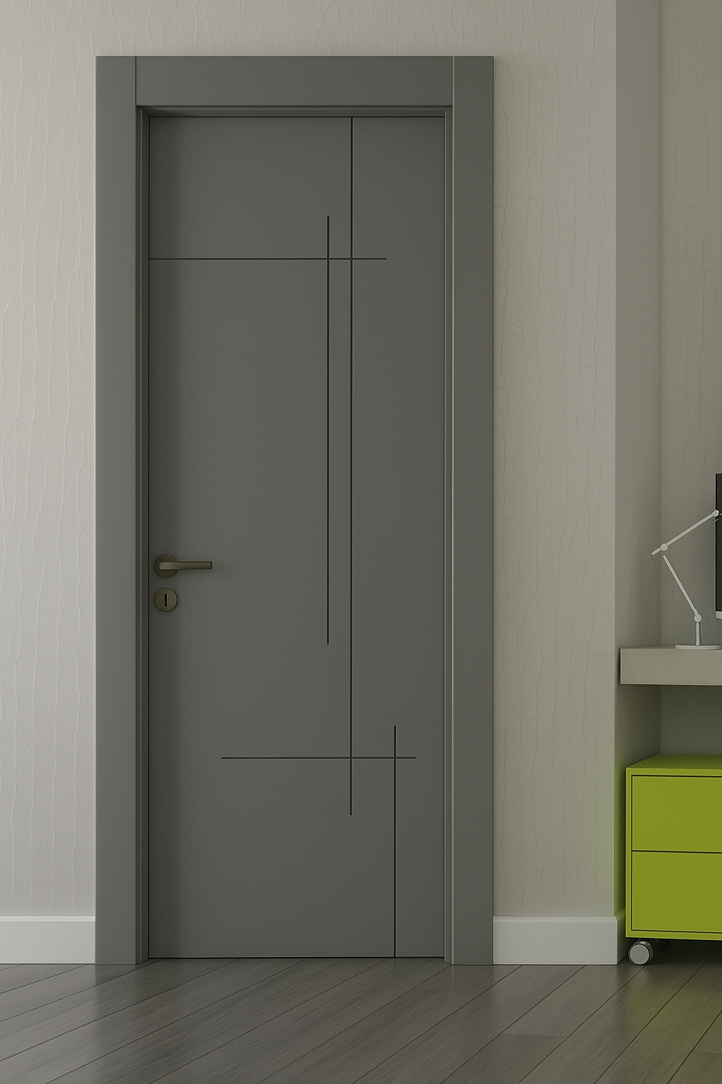 Porte intérieure sur mesure élégante et moderne