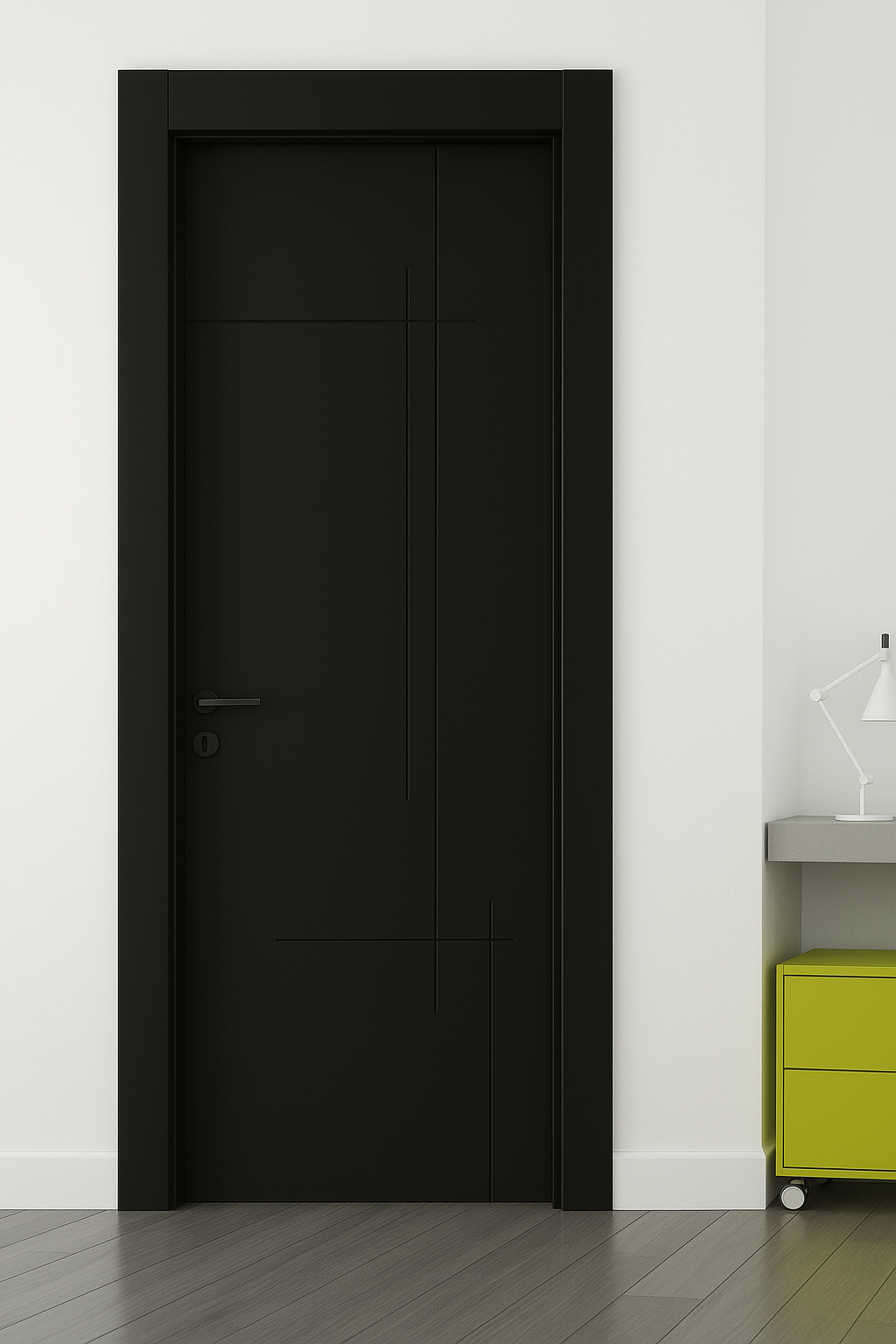Porte intérieure sur mesure élégante et moderne