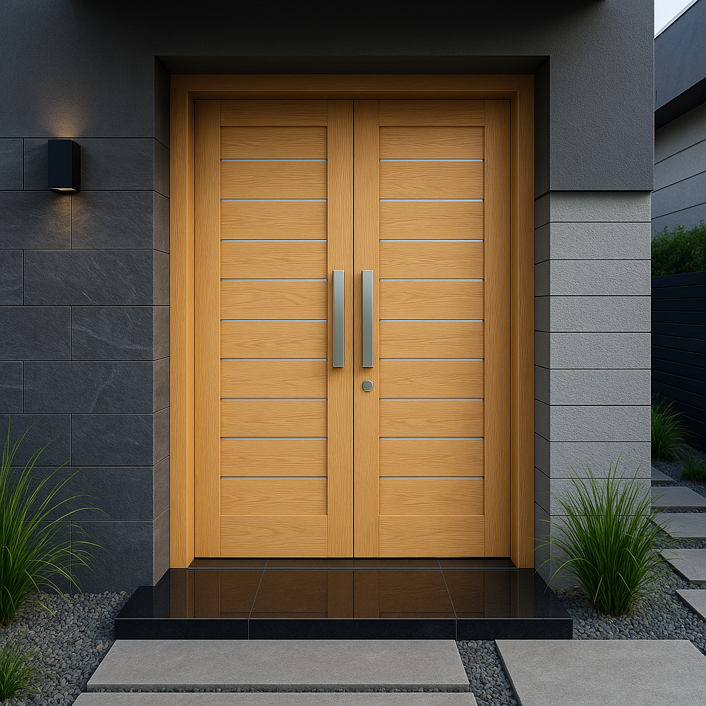 Porte en bois sur mesure, élégante et robuste
