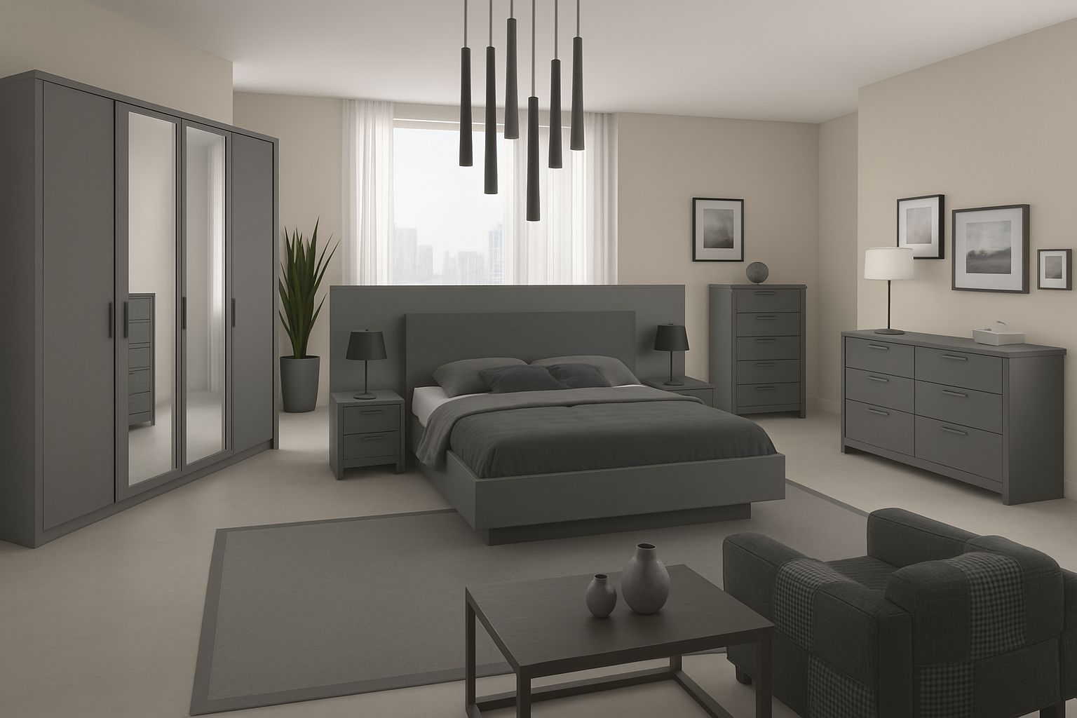 Chambre à coucher moderne