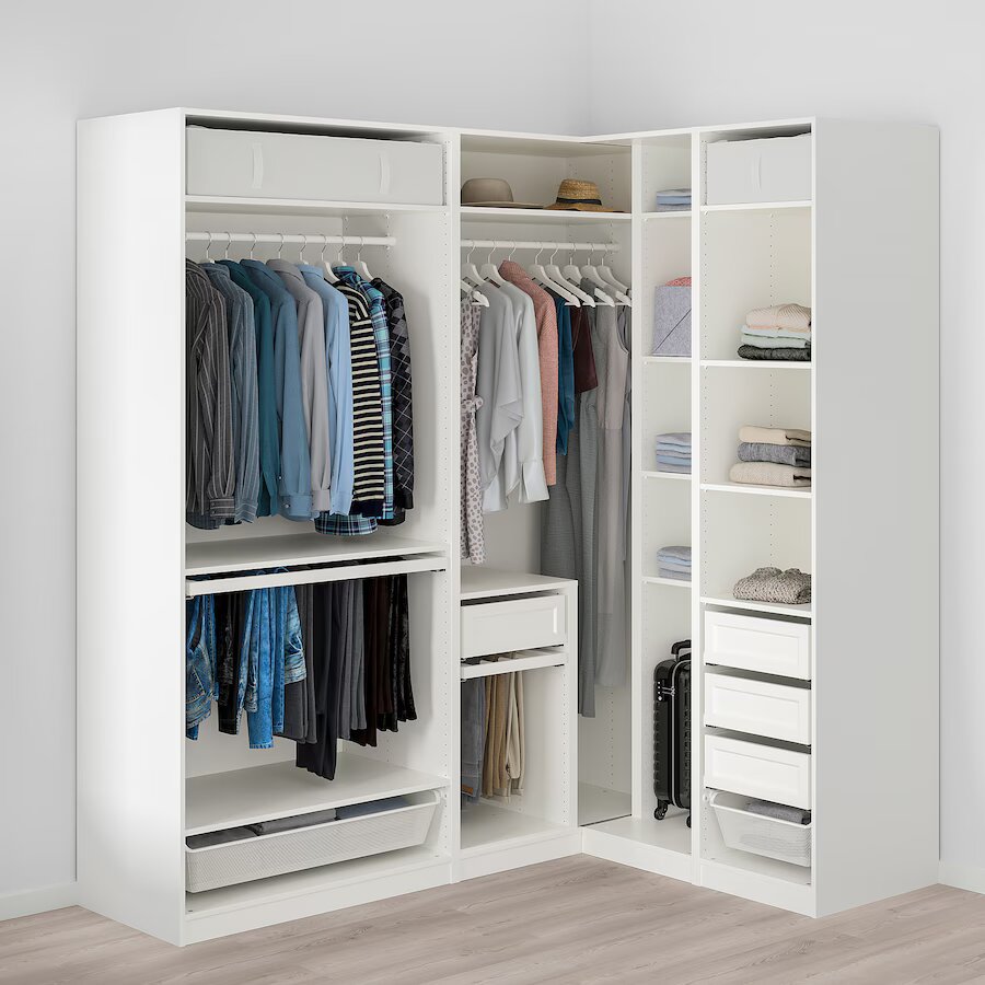 Armoire d'angle avec miroir