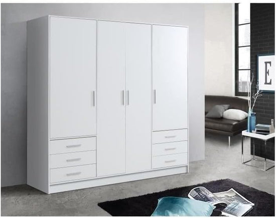 Armoire sur mesure 4 Portes 6 Tiroirs élégante et fonctionnelle