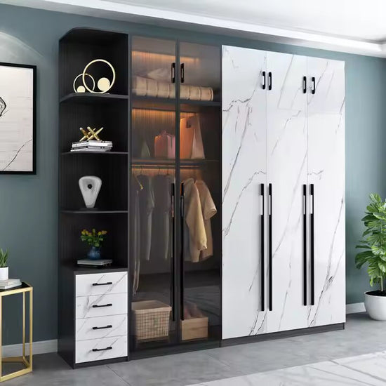 Armoire vitrine avec 6 Portes élégante et fonctionnelle