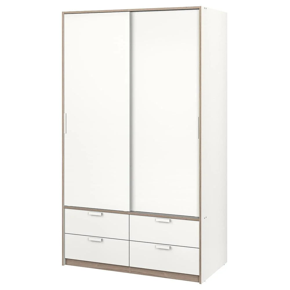 Armoire à portes coulissantes 4 tiroirs élégante et fonctionnelle