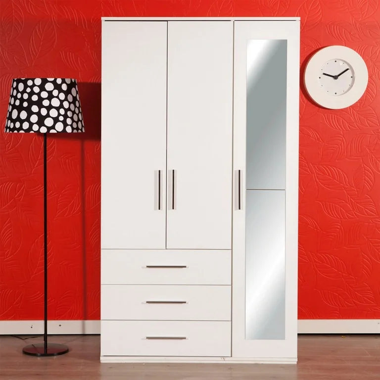 Armoire 6 Portes avec Miroir élégante et fonctionnelle