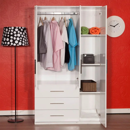 Armoire 6 Portes avec Miroir élégante et fonctionnelle