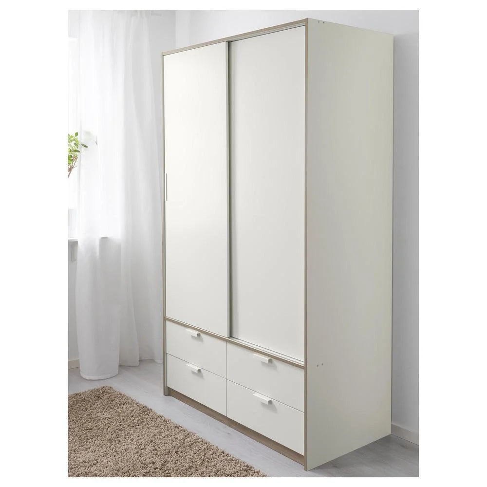 Armoire à portes coulissantes 4 tiroirs élégante et fonctionnelle
