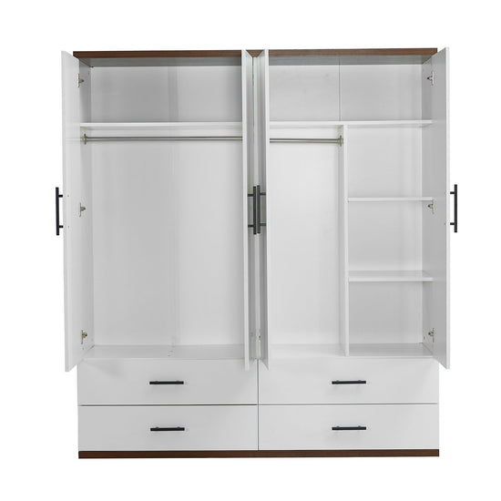 Armoire 4 Portes 4 tiroirs sur mesure élégante et fonctionnelle