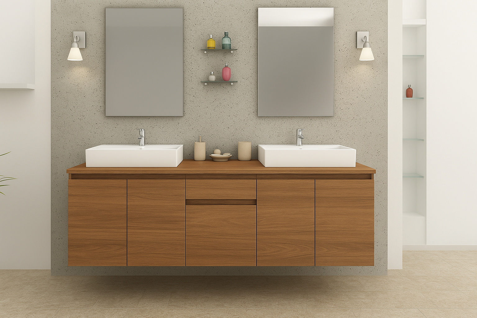 Meuble Vasque Moderne double