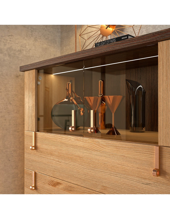 Buffet avec Vitrine élégant moderne