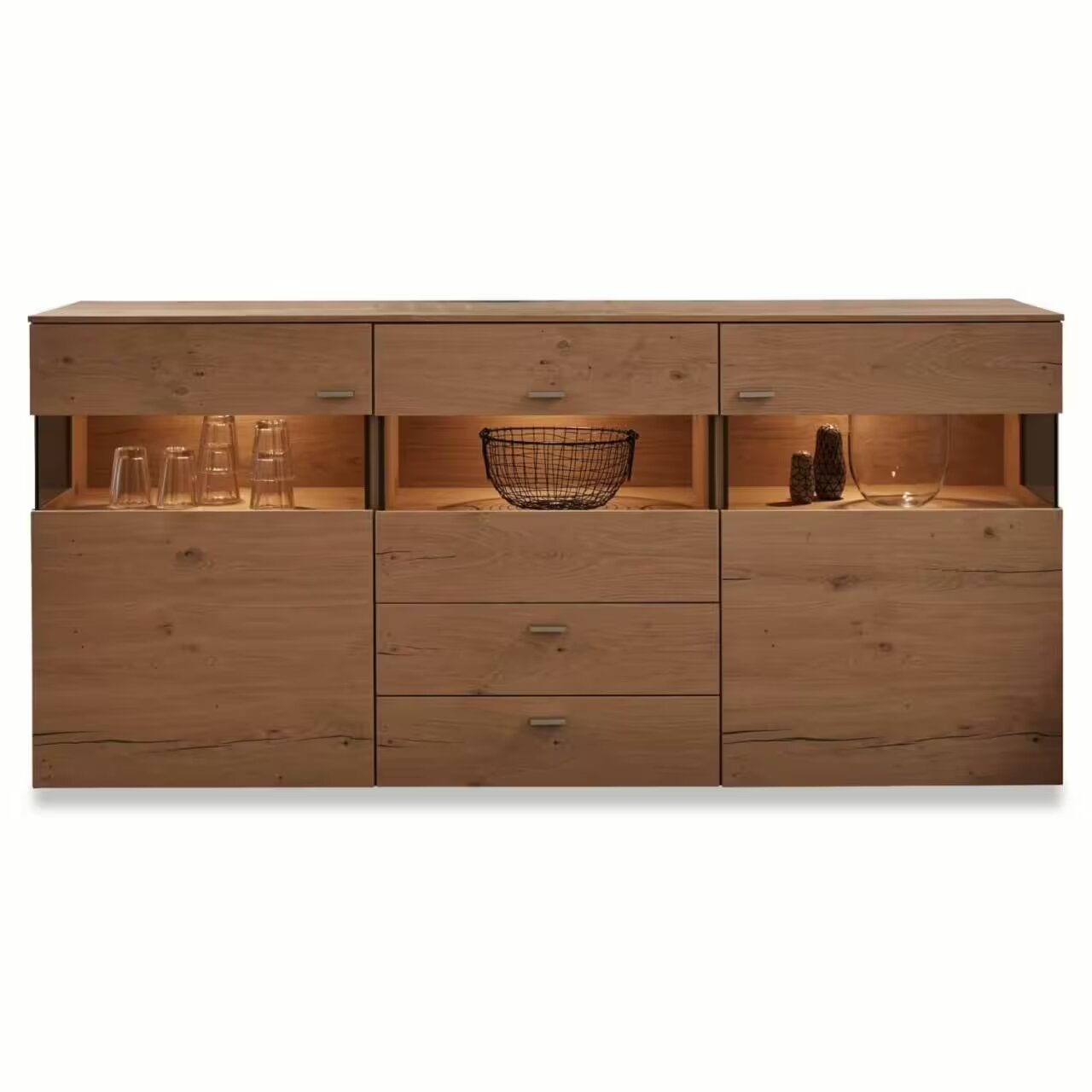 buffet vitrine moderne avec eclairage
