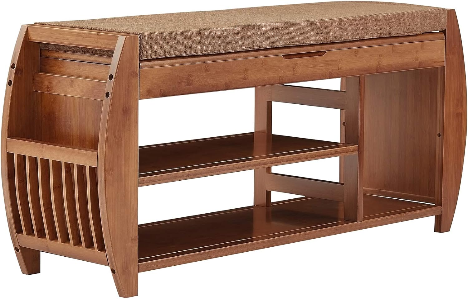 Banc de rangement avec étagères à chaussures