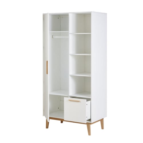 Armoire blanche moderne avec étagères