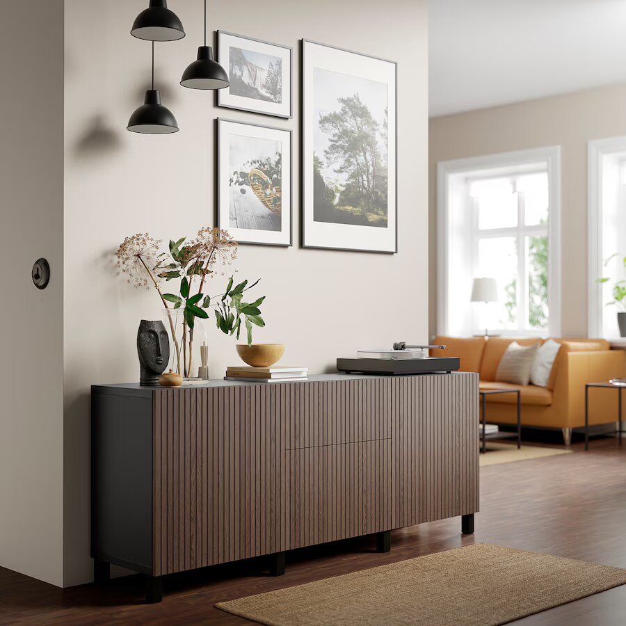 Buffet bas en bois moderne
