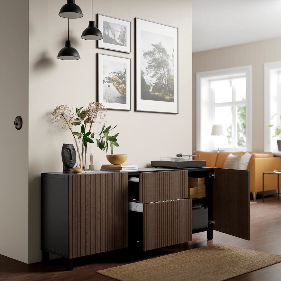 Buffet bas en bois moderne